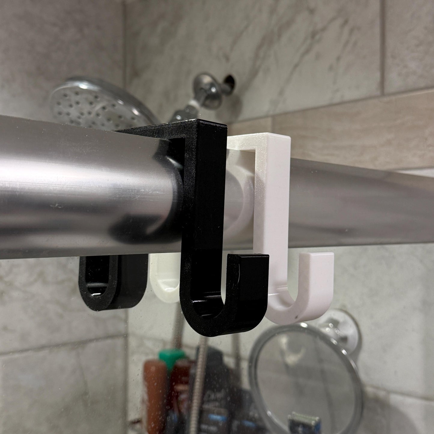 3D Printed Double Shower Door Hook: PETG Inside/Outside Hanger