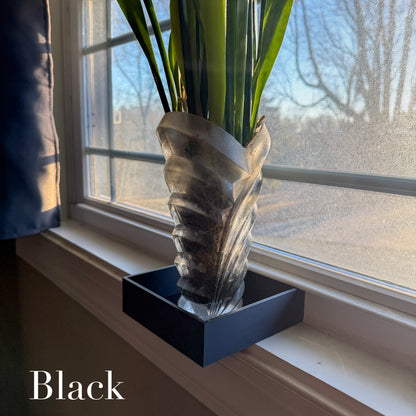 Window Sill Extender Tray – Raised Edge Modular No-Drill Plant Shelf