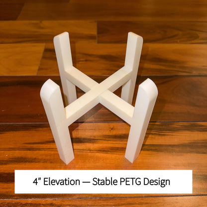 Custom Raised Bowl Stand | 3D Printed PETG | Size 3–7” | Cat & Small Dog Feeder