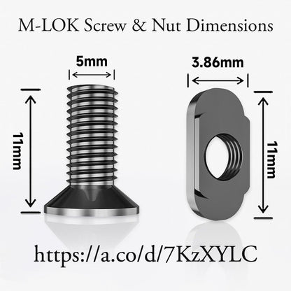 M-LOK Charm Holder 5-Pack: PETG Accessory Mount for Rifle/Airsoft
