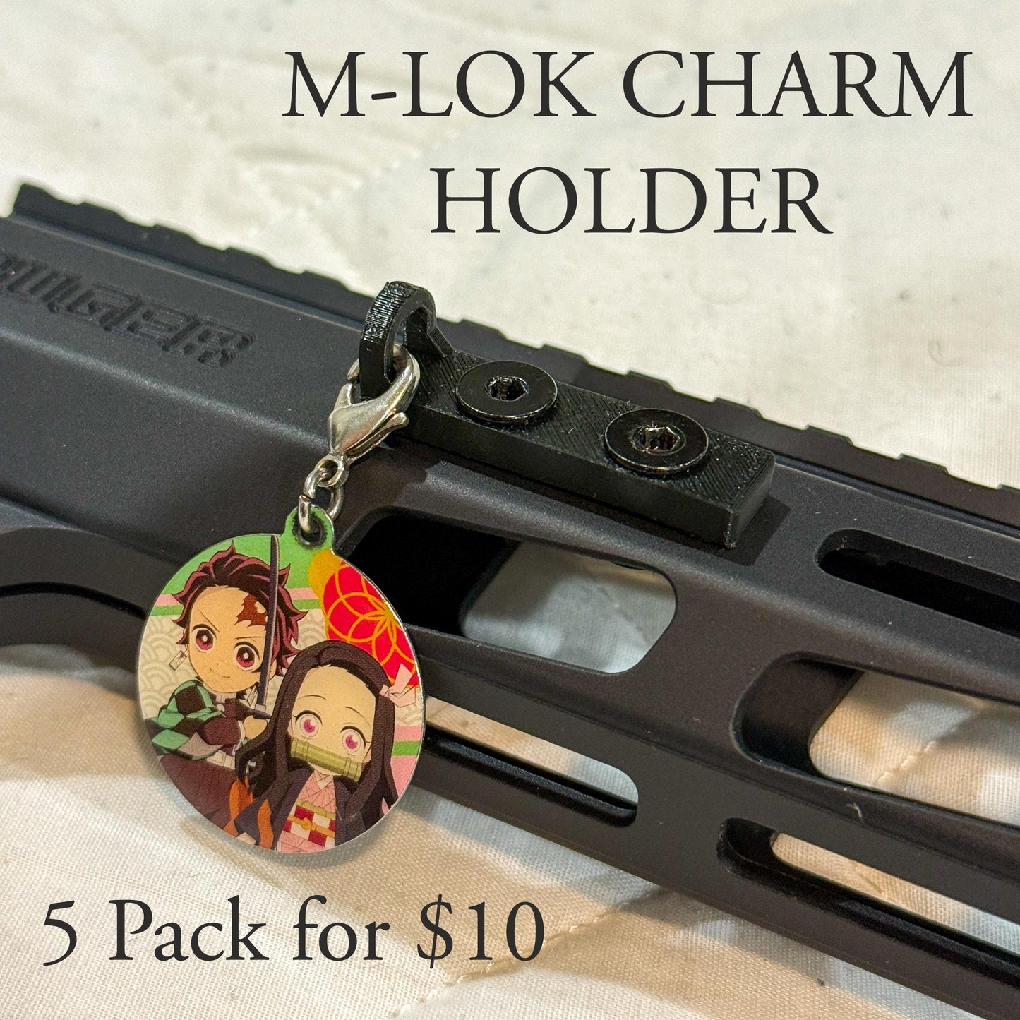 M-LOK Charm Holder 5-Pack: PETG Accessory Mount for Rifle/Airsoft